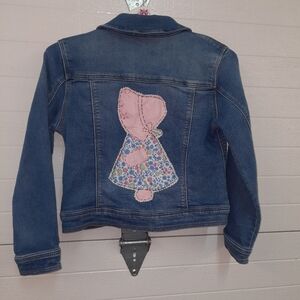 Kids Denim Jacket with Sun Bonnet Sue Reworked